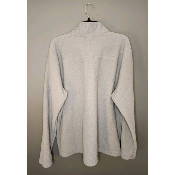 The North Face Sweatshirt Men 2XL Gray Textured Cap Rock 1/2 Zip Fleece Pullover - Picture 3 of 5